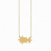 ! colar-life-puzzle-dourado!